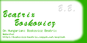 beatrix boskovicz business card